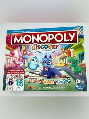 Hasbro Monopoly Discover Board Game - Red, Blue, Green, Purple